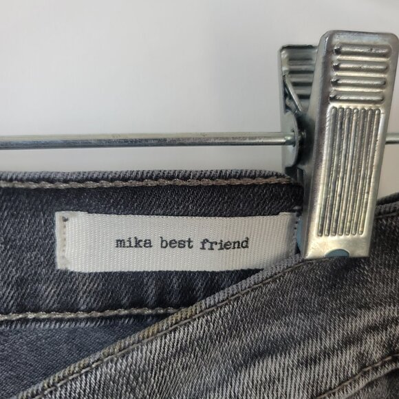 Jessica Simpson Mika Best Friend Gray Floral Embroidered Distressed Jeans - Picture 9 of 16